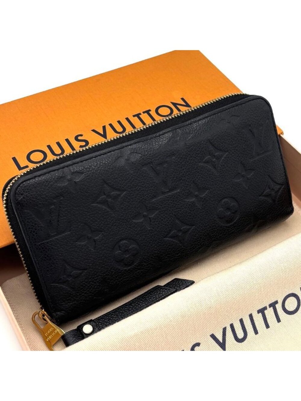 Louis Vuitton Monogram Empreinte Zippy Wallet Zip Around